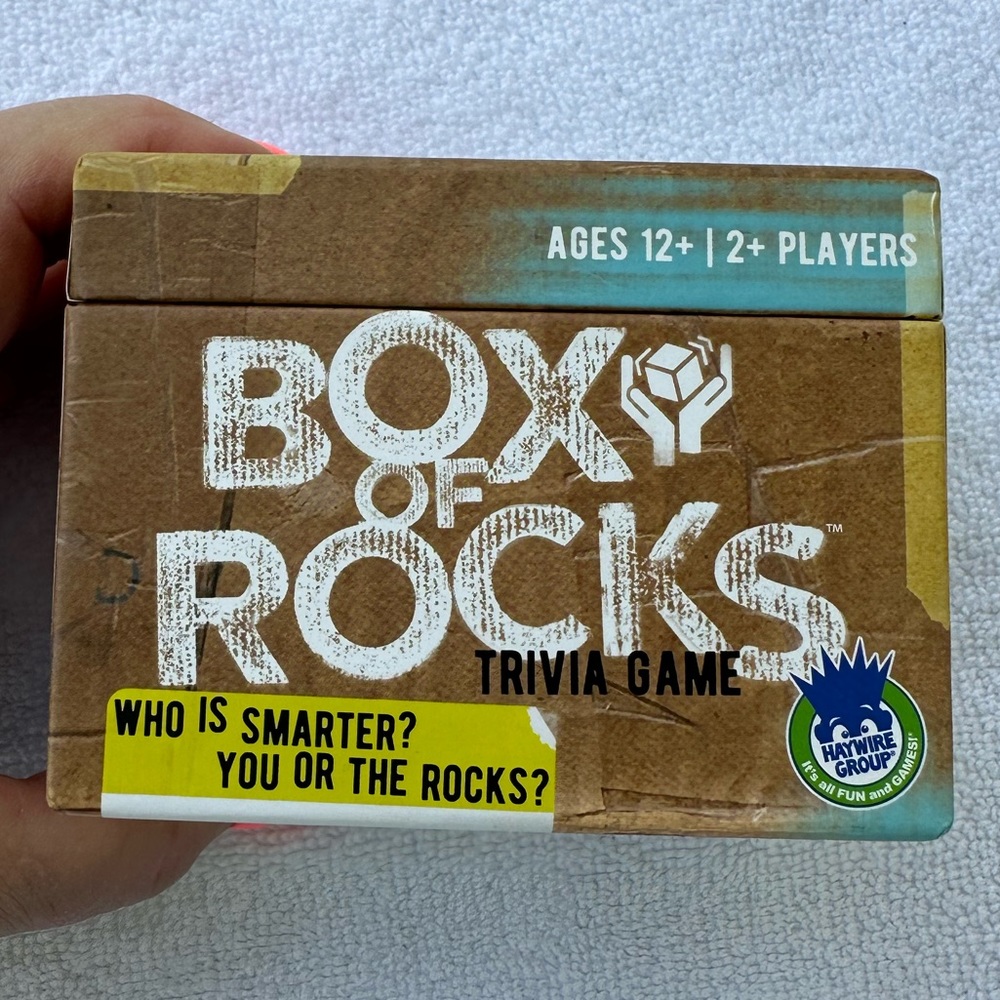 Box of Rocks Trivia Game Ages 12 and up 2 plus players